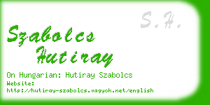 szabolcs hutiray business card